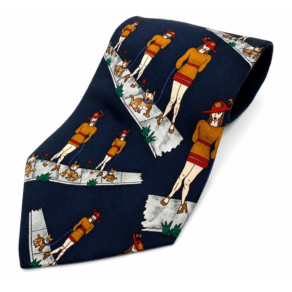 Save The Children Jennifer Aniston Celebrity Dress Men's Neck Tie Blue Silk